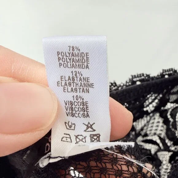 Cosabella Never Say Never Foxie Chemise Black Lace Women’s Size SP O45 - Picture 6 of 6